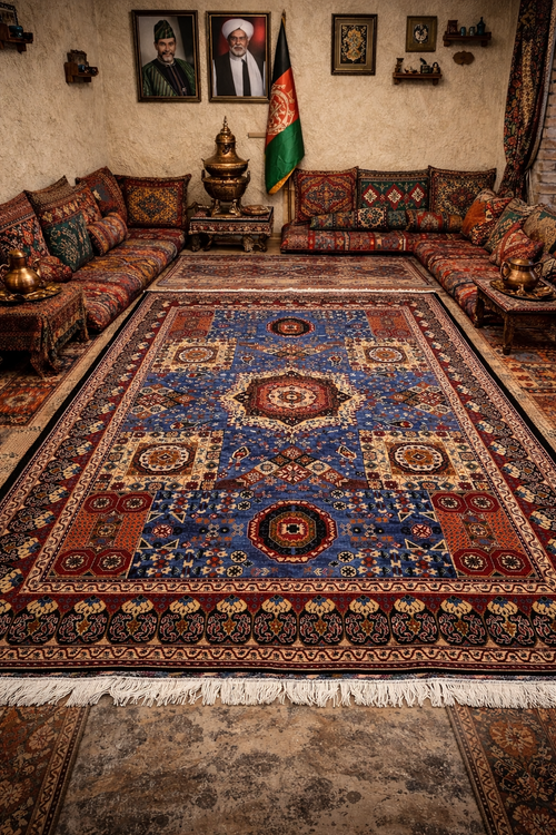 Authentic Handcrafted Afghan Carpet